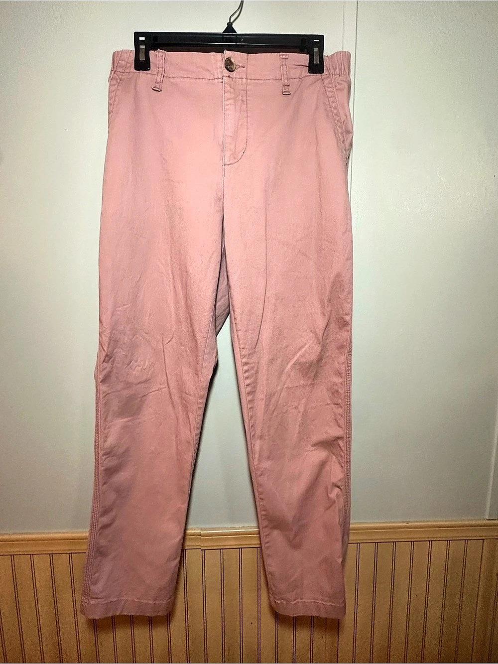 Old Navy Classic Easy Chico Dusty Cedar Pink Cotton Ankle Pants Preppy Casual